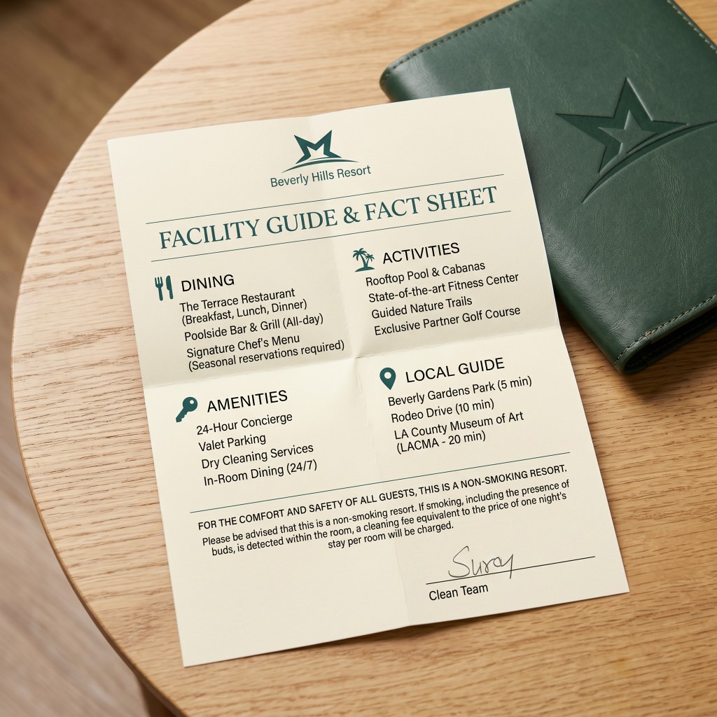 Hiltara Resort facility guide and fact sheet: dining, activities, amenities, and local guide